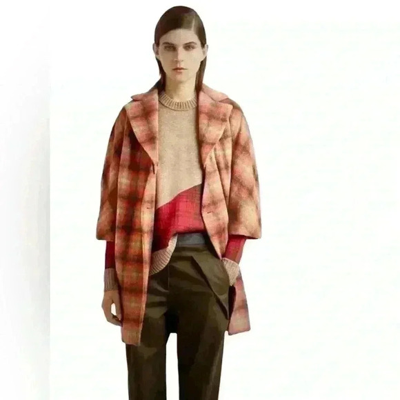 Thakoon Addition Runway Sample Buffalo Plaid Coat Blue Black Fall 2015 - Picture 8 of 8